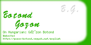 botond gozon business card